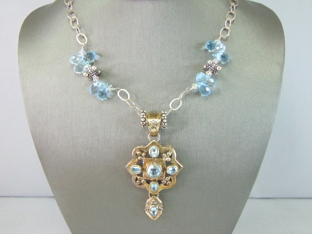 Womens Vintage Sterling Silver Modernist Necklace (1 of 3)