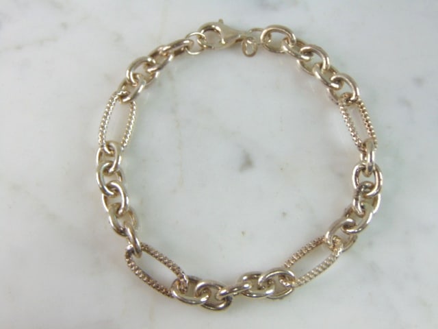 Womens Vintage Sterling Silver Modernist Bracelet (1 of 4)