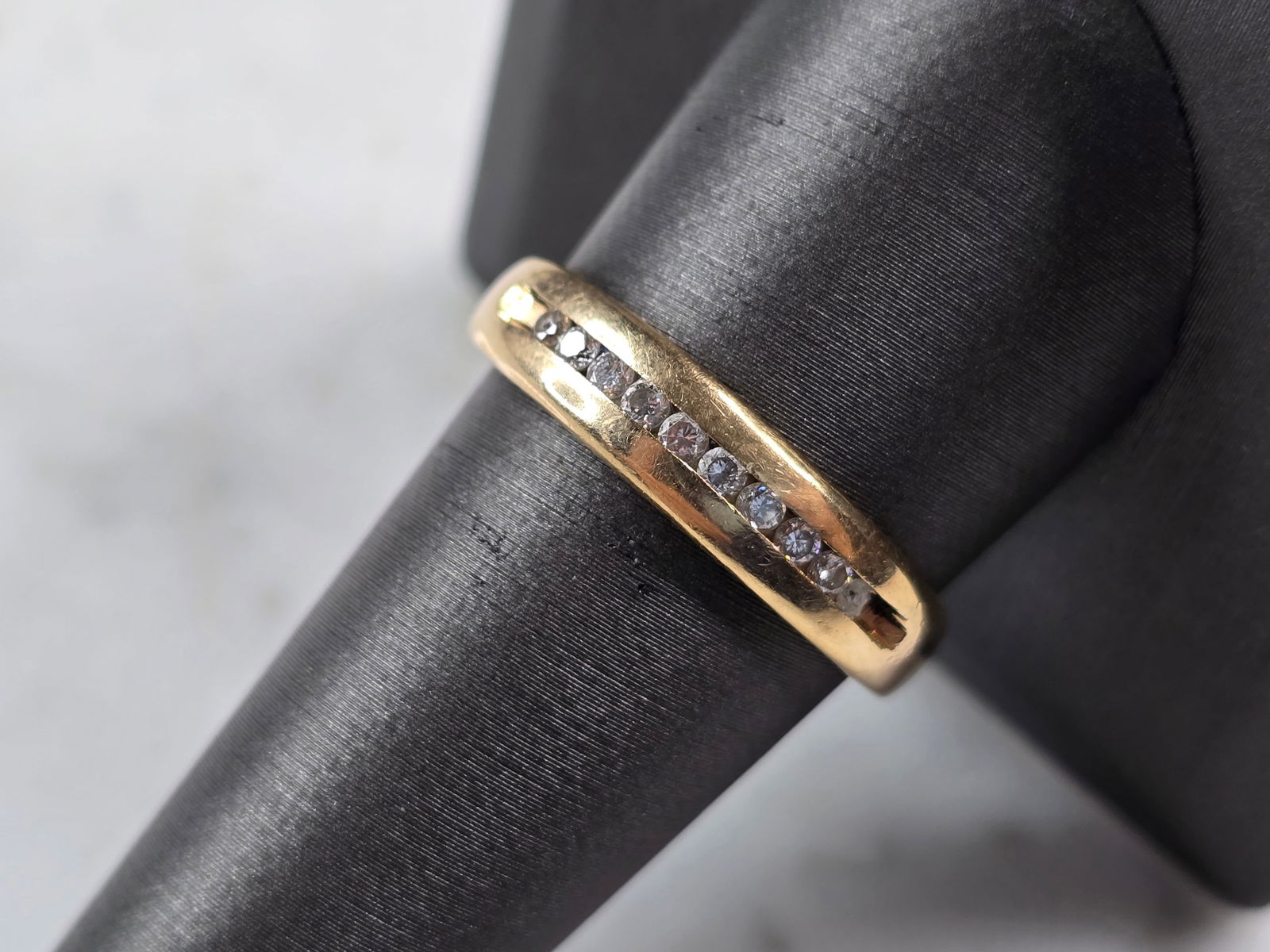 Mens Vintage Estate 14k Yellow Gold Diamond Ring (1 of 6)