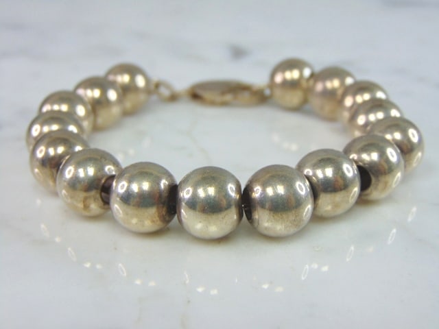 Womens Vintage Sterling Silver Modernist Bracelet (1 of 4)
