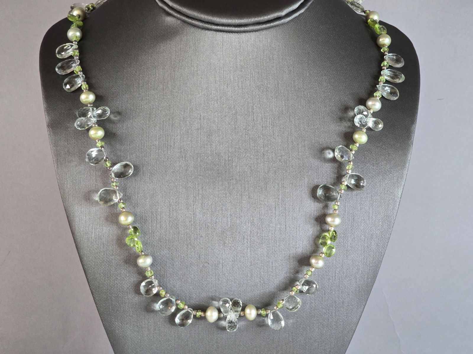 Womens Vintage Estate Sterling Silver Modernist Necklace (1 of 4)