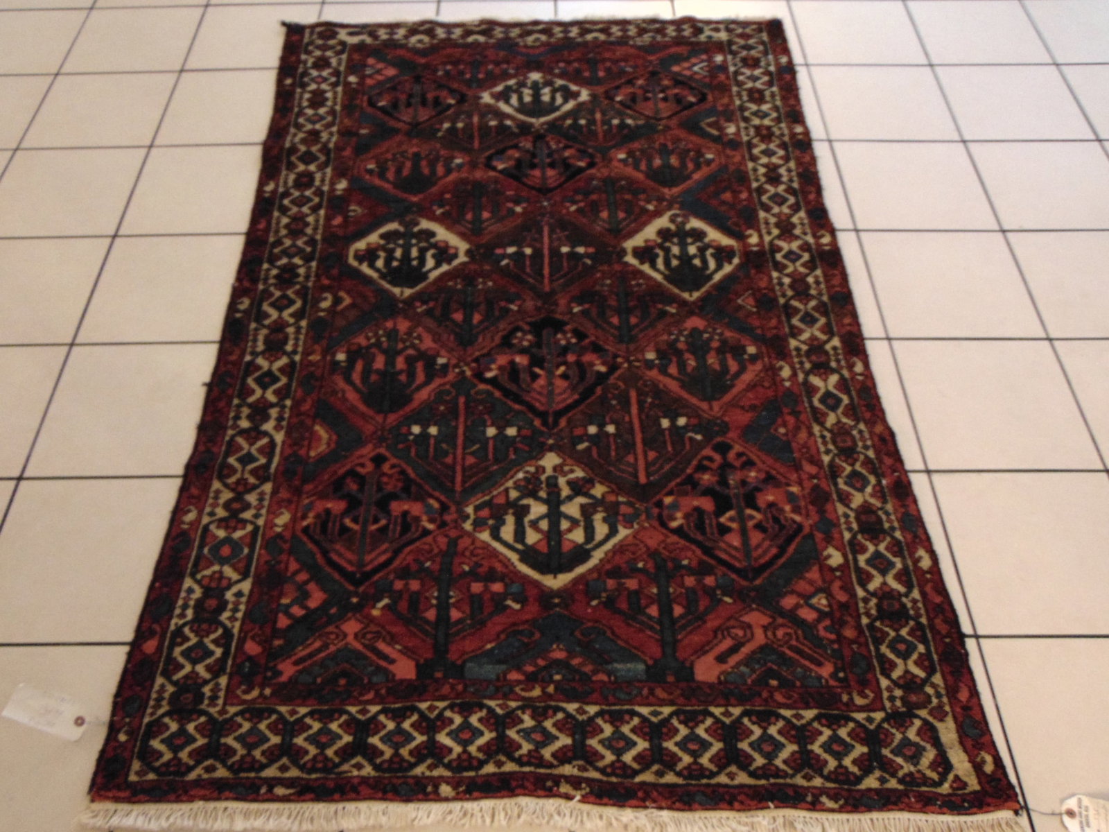 Vintage Estate Semi Antique Handmade Middle Eastern Heriz Rug (1 of 7)