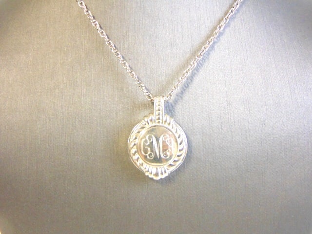 Vintage Sterling Silver Necklace W/ Identity Pendant (1 of 3)