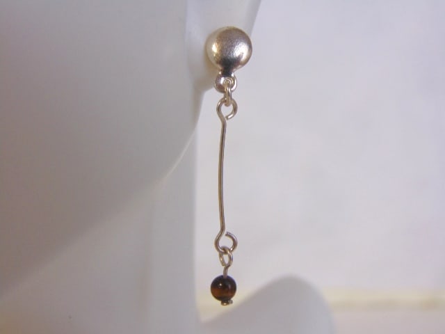 Womens Vintage Estate Sterling Silver Dangle Earrings (1 of 3)