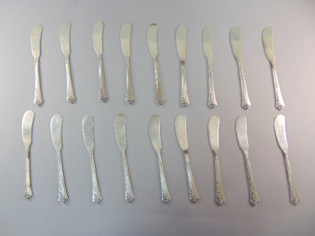 Heirloom Sterling Silver Damask Rose Flatware Set 179Pc - 5