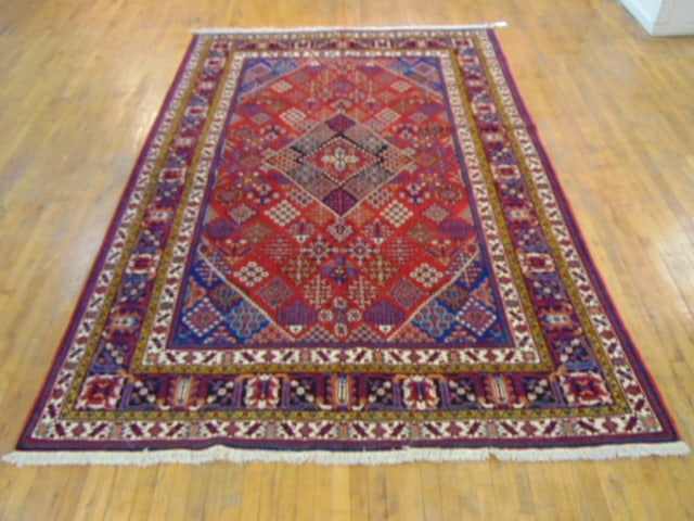 Vintage Estate Semi-Antique Handmade Joseghan Rug: A BEAUTIFUL SEMI ANTIQUE HAND MADE HAND KNOTTED JOSEGHAN RUG THAT MEASURES 10'7"BY 7'5". RUG IS MADE FROM 100% WOOL. CONDITION IS GOOD APPRAISED $8500