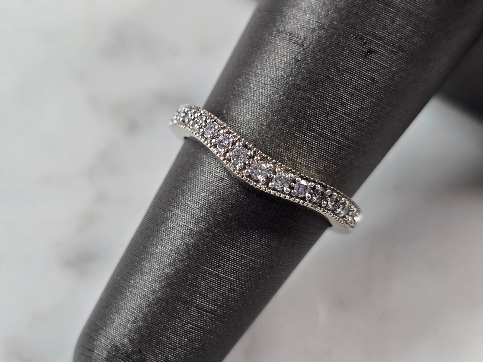 Womens Vintage Estate 14k White Gold Diamond Ring (1 of 6)