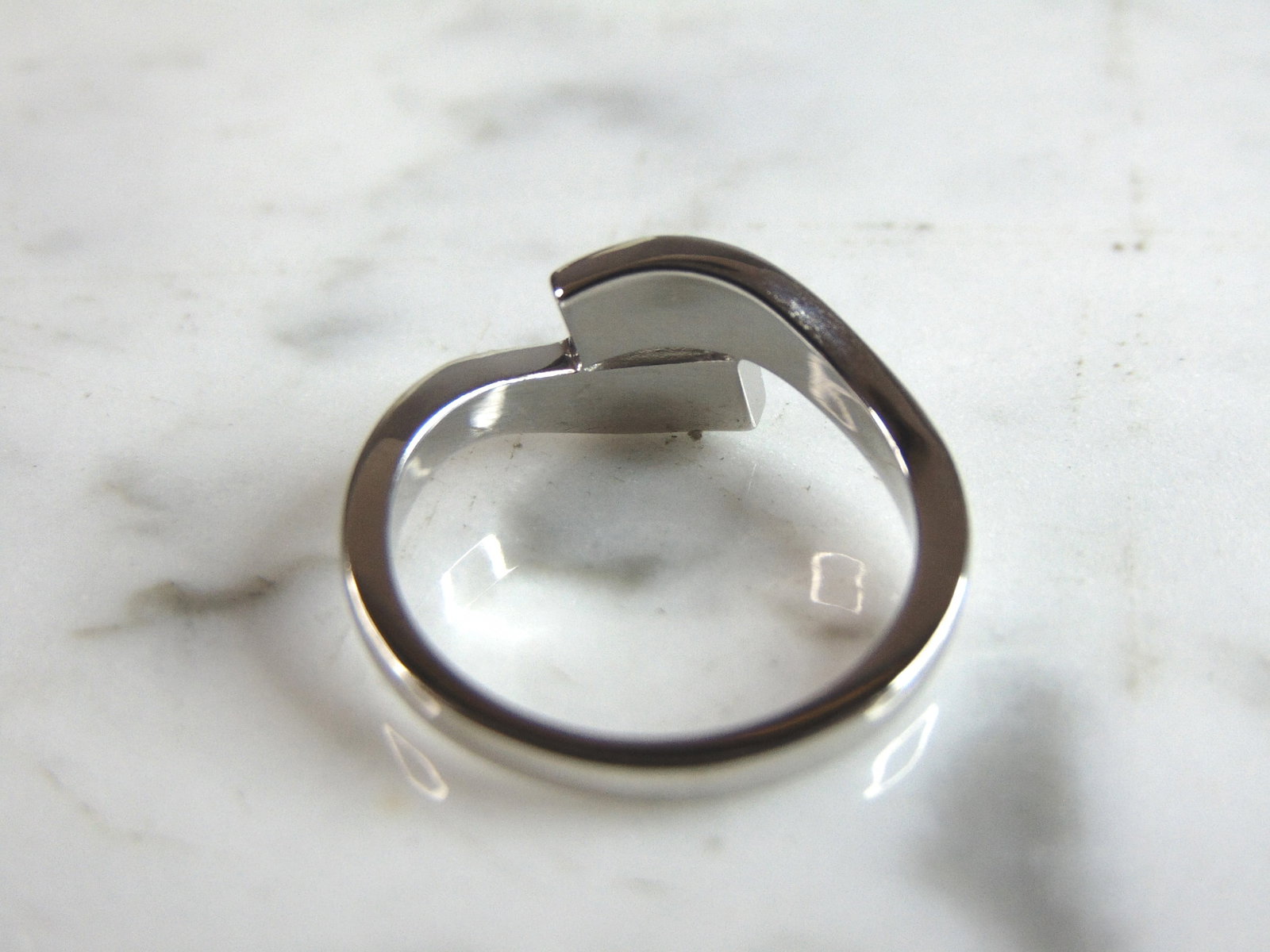 Womens Sterling Silver Modernist Opal Ring - 3
