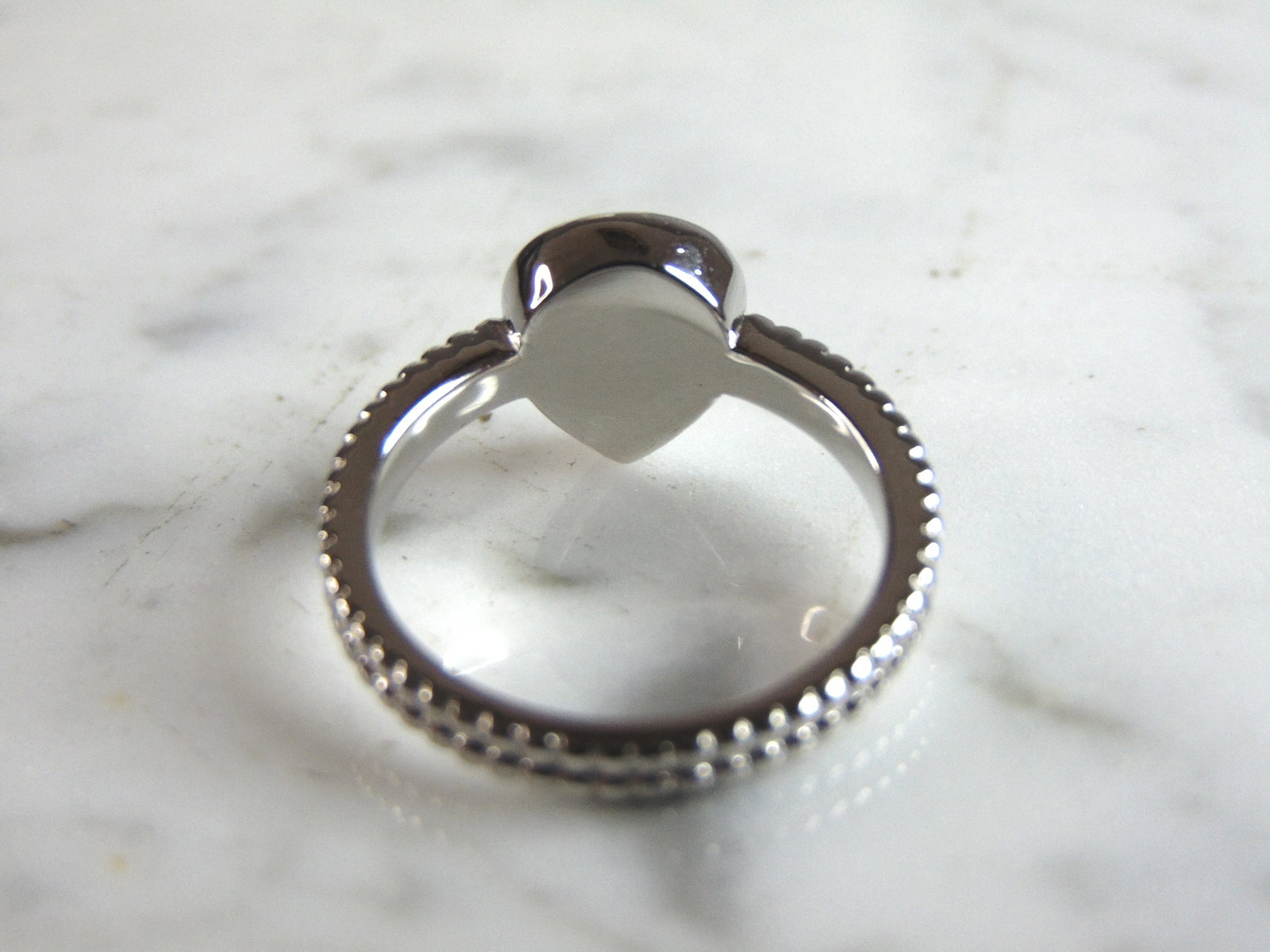 Womens Sterling Silver Modernist Opal Ring - 3