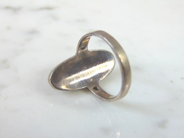 Sterling Silver Modern Abstract Abalone Ring - 3