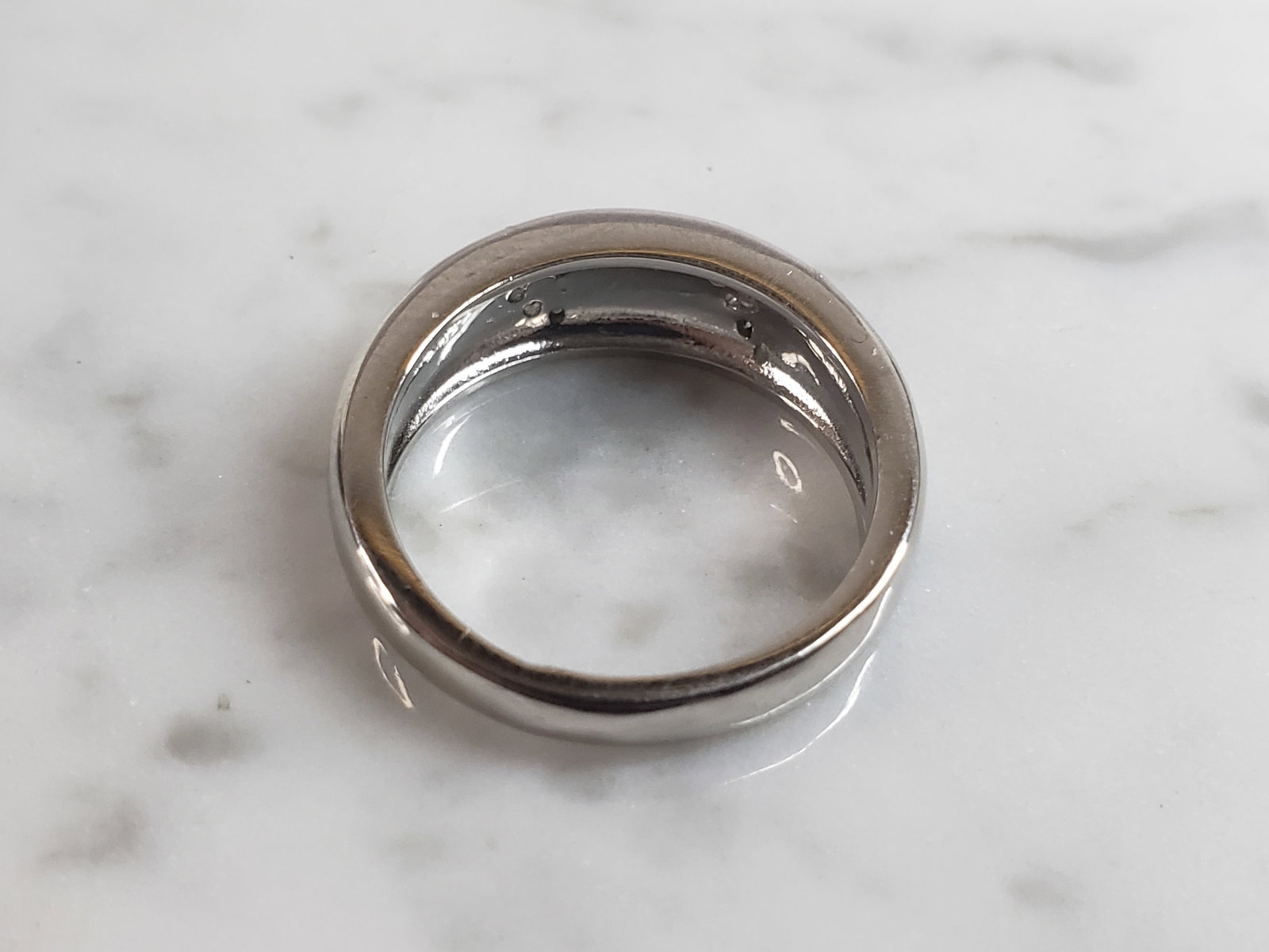 Womens Sterling Silver Modernist Opal Ring - 3