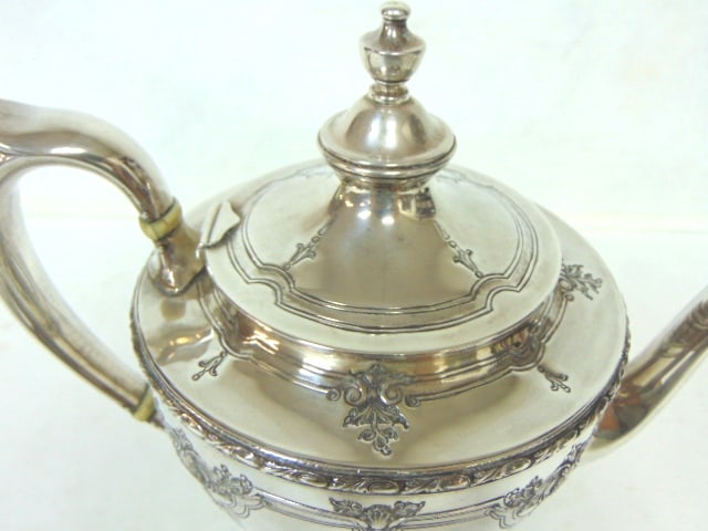 ANTIQUE WATSON STERLING SILVER TEA POT - 7