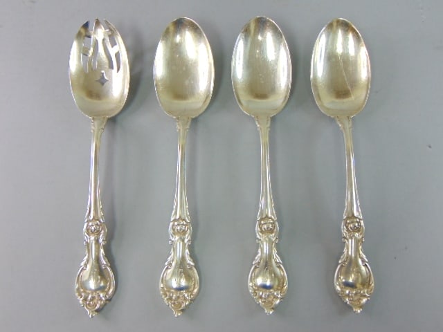 Vintage Lunt Sterling Silver Alexandria Flatware Set - 5