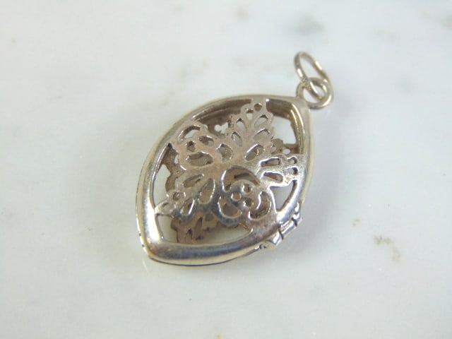 Womens Sterling Silver Locket Pendant - 2