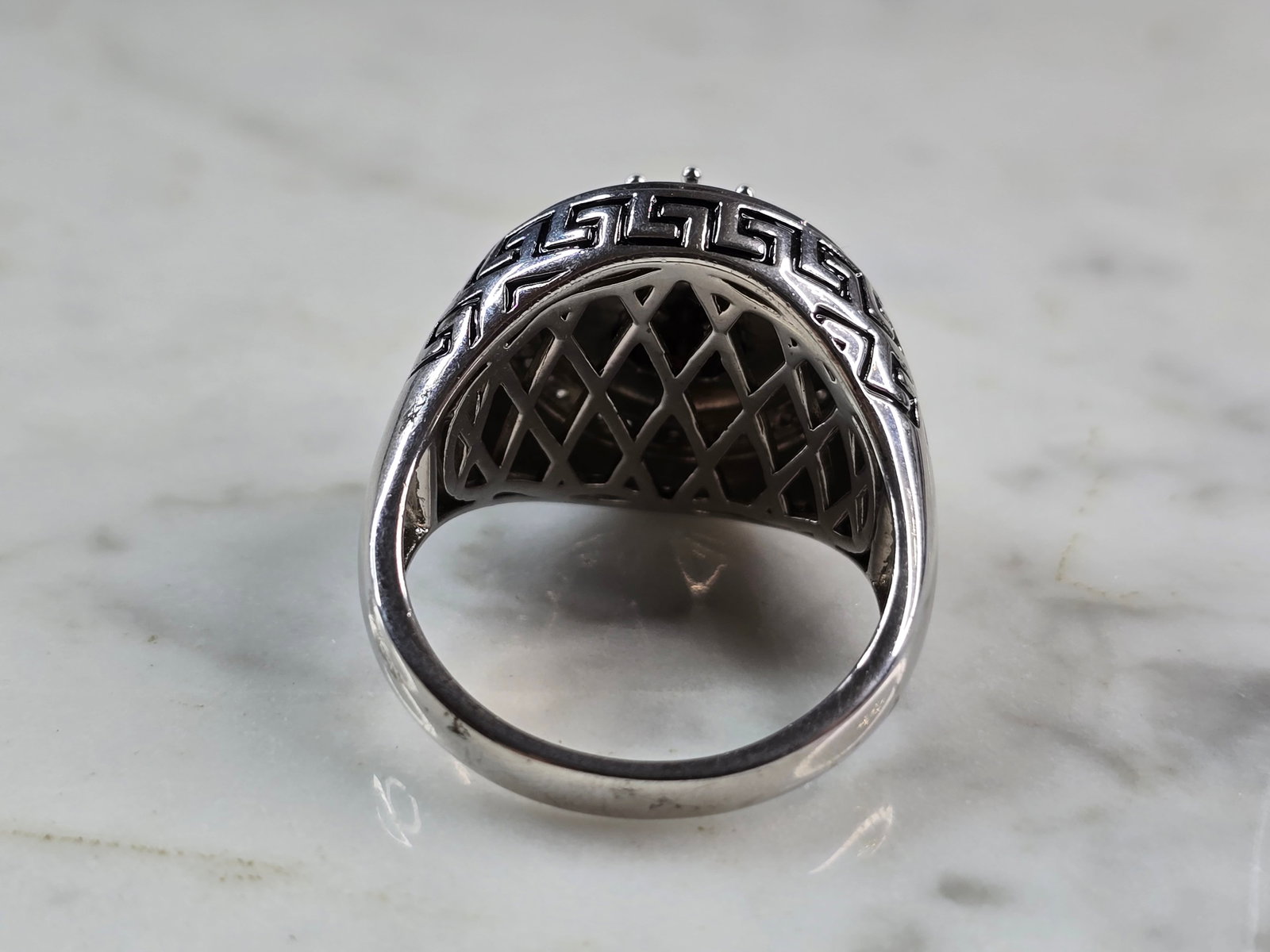 Mens Sterling Silver Lions Head Ring - 3
