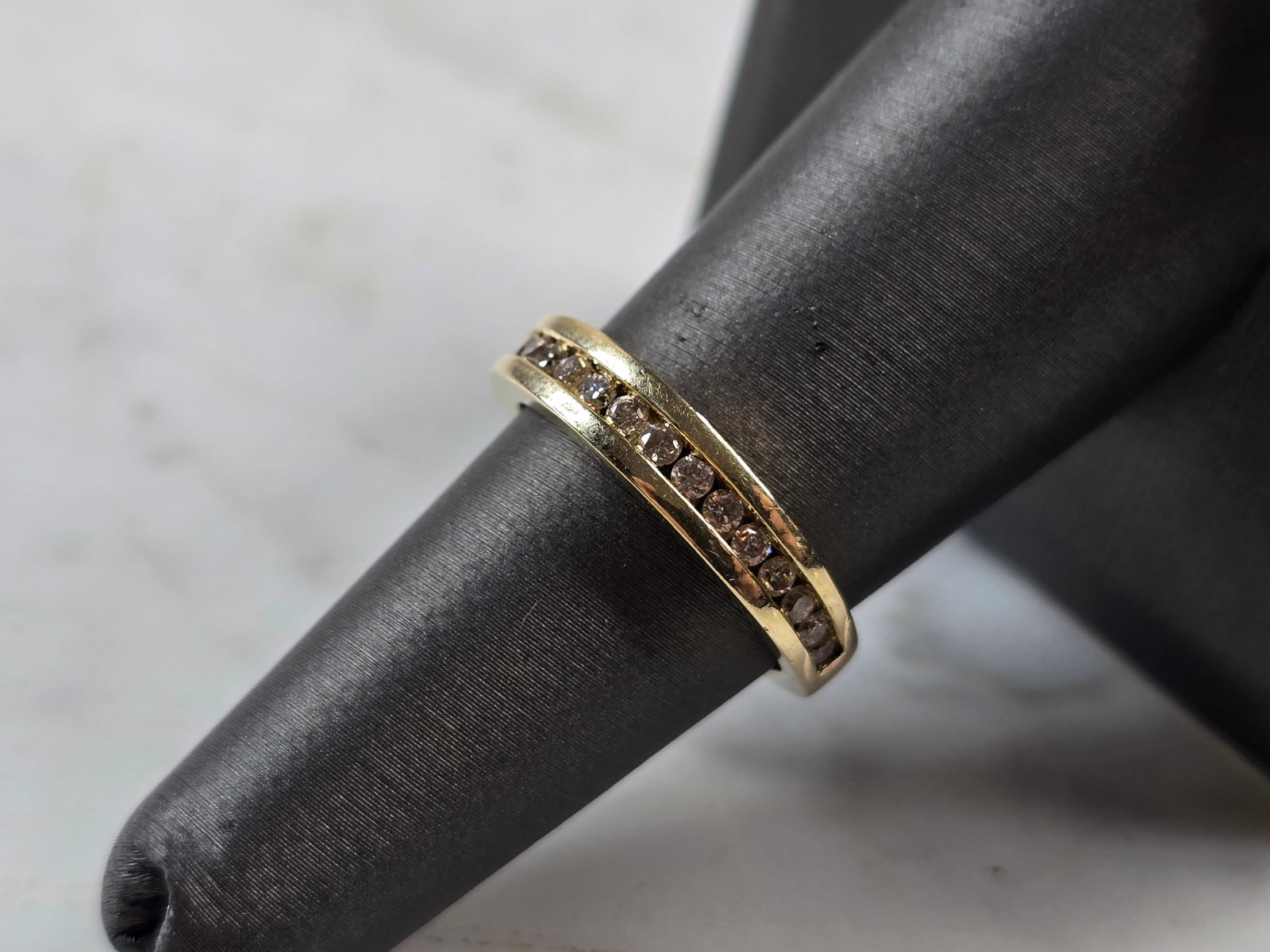 Womens Vintage Estate 14K Yellow Gold Diamond Ring