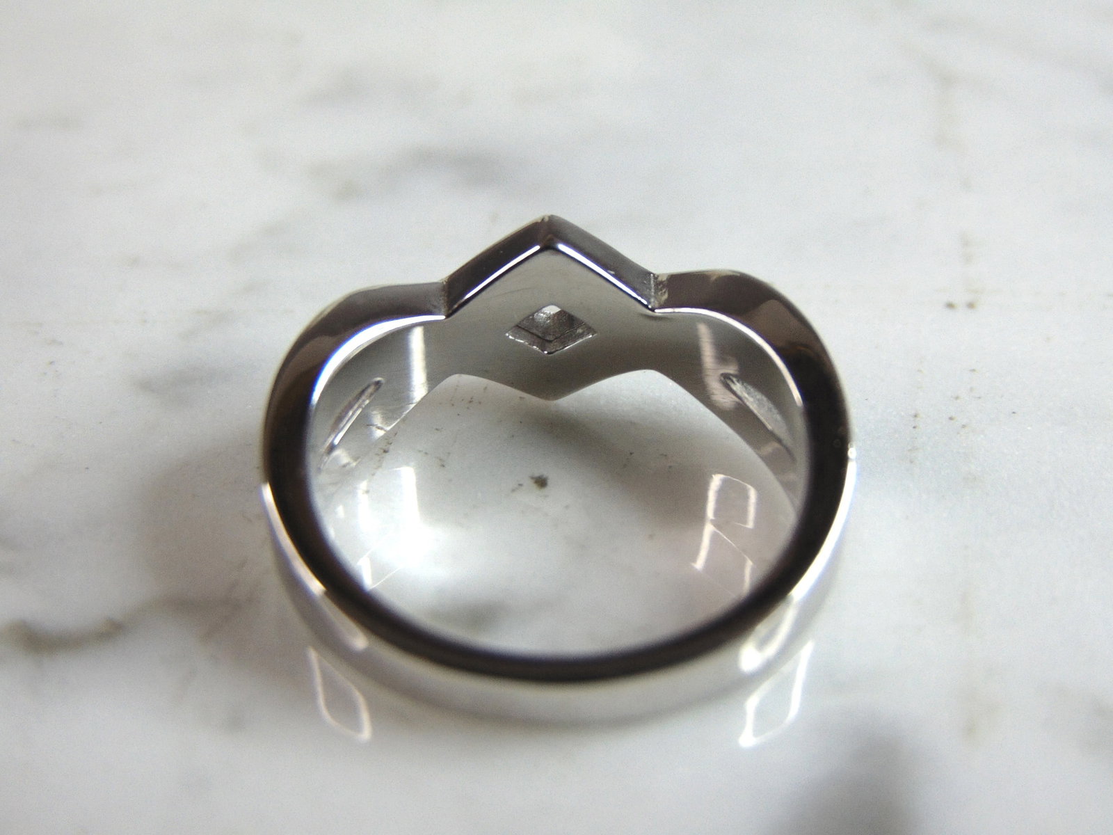 Womens Sterling Silver Modernist Opal Ring - 3