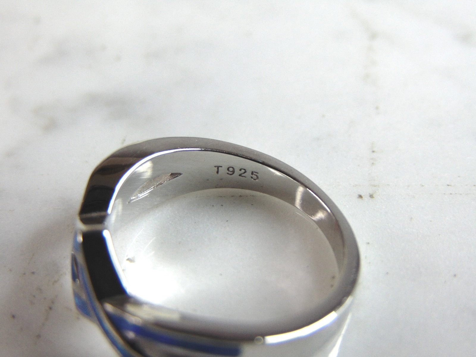 Womens Sterling Silver Modernist Opal Ring - 5