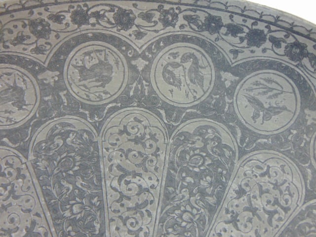 Vintage Antique Decorative Middle Eastern Copper Tray - 3