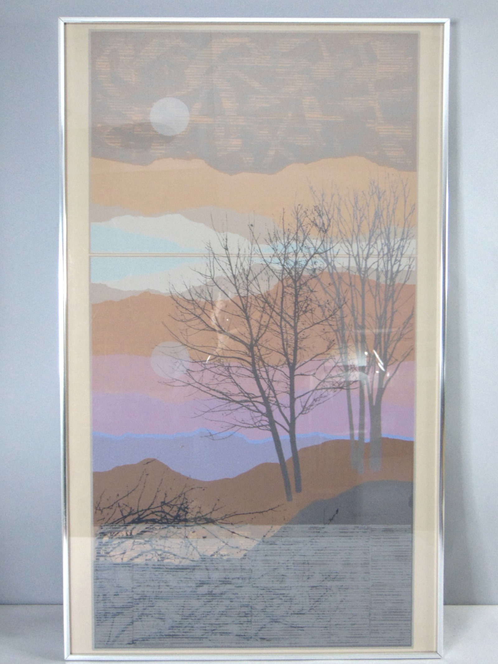 Vintage Artist Proof & Signed Sullivan Modernist Sunset Art Print (1 of 7)