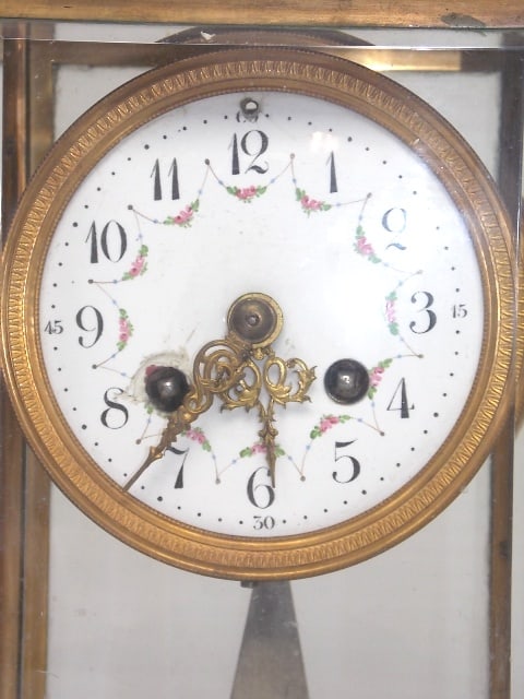 Antique Japy Freres Sphinx Mantel Clock w/ Garnitures - 6