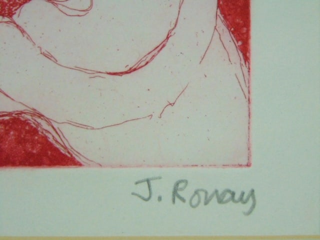 DECORATIVE ETCHING PRINT BY JENNY RONAY "BLISS" - 3