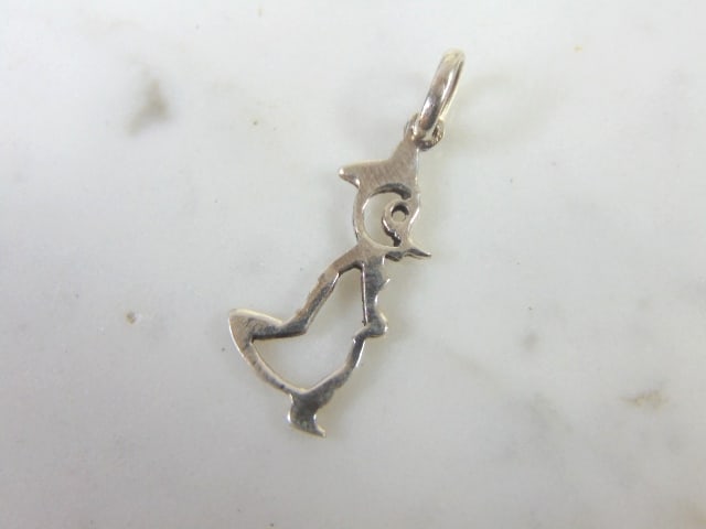 Vintage Estate Sterling Silver Penguin Pendant (1 of 2)