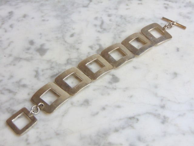 Womens Vintage Estate Sterling Silver Bracelet (1 of 3)