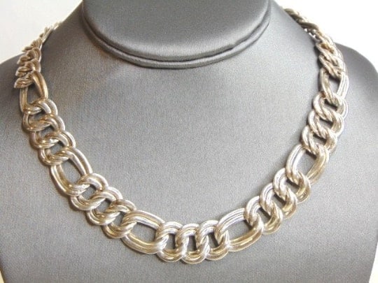Womens Vintage Estate Sterling Silver Necklace (1 of 2)