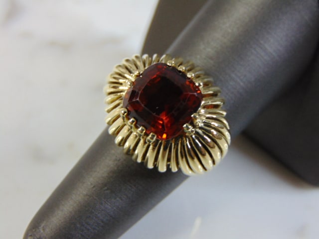 Womens Vintage Estate 14k Yellow Gold Citrine Ring (1 of 4)