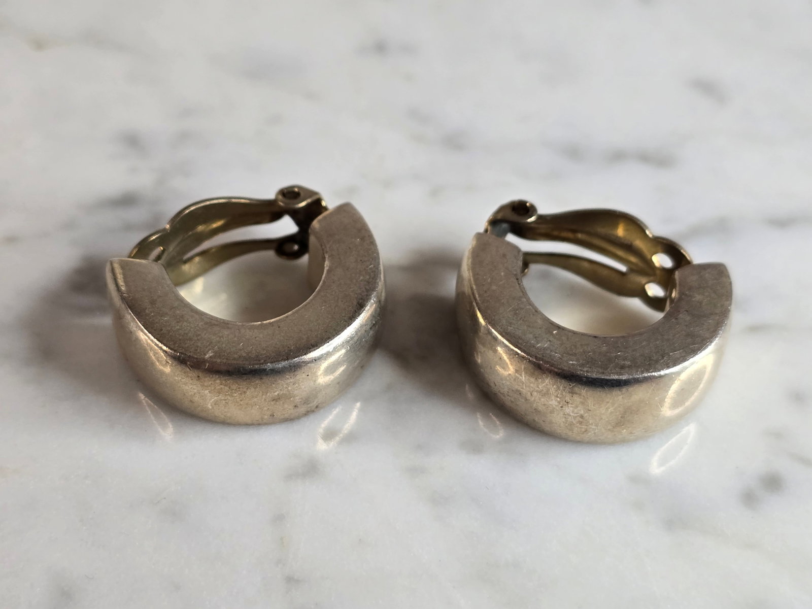 Womens Vintage Estate Sterling Silver Barra Earrings (1 of 4)