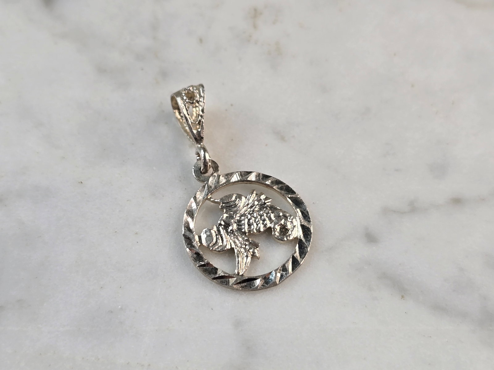Womens Vintage Estate Sterling Silver Zodiac Scorpio Pendant: A WOMENS VINTAGE ESTATE STERLING SILVER ZODIAC SCORPIO PENDANT. THE PENDANT WEIGHS 1.2g AND MEASURES 1" LONG BY 5/8" WIDE. MAKES A GREAT GIFT FOR THAT SOMEONE SPECIAL. ANY QUESTIONS, PLEASE ASK. BE SU