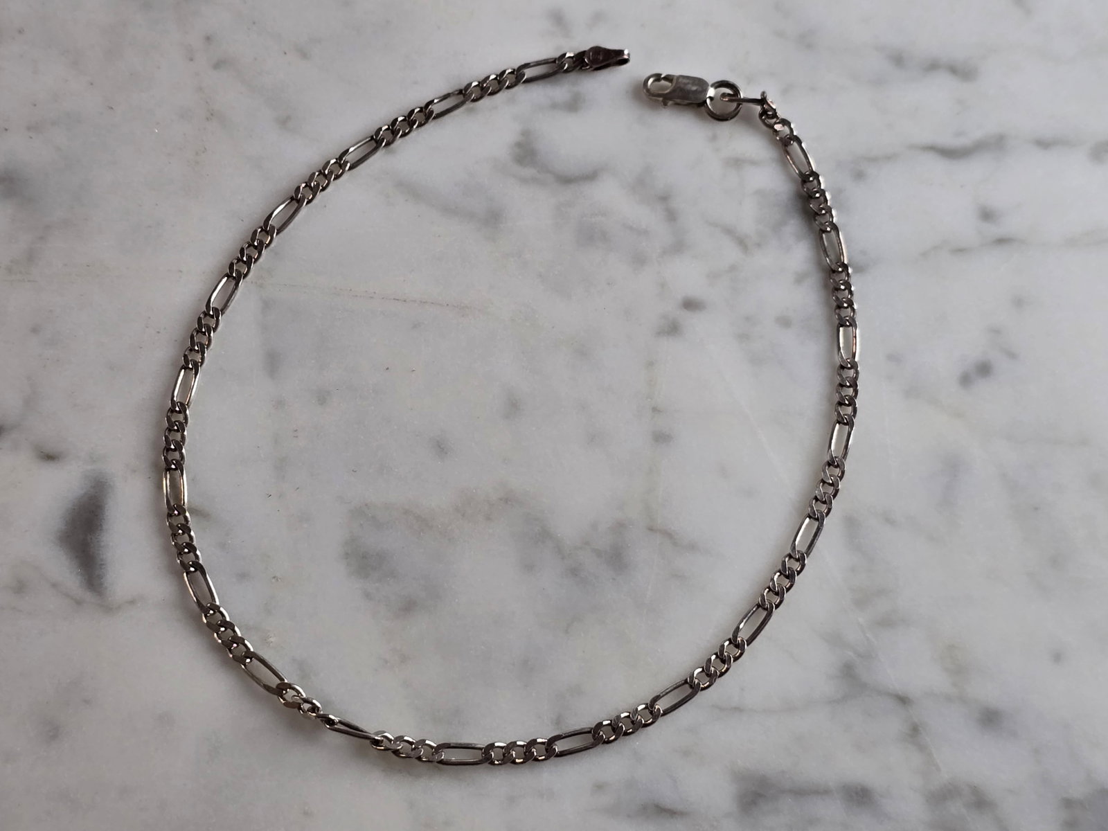 Womens Vintage Estate Sterling Silver Modernist Anklet (1 of 3)