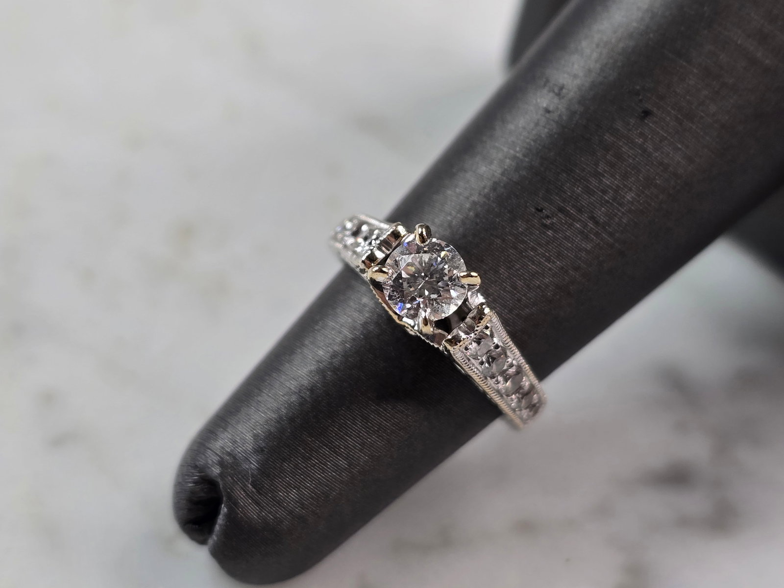 Women's Vintage 14K White Gold 1.21cts Diamond Ring (1 of 6)