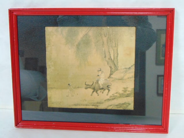 VINTAGE CHINESE WOODBLOCK PRINT: A VINTAGE CHINESE WOODBLOCK PRINT THAT MEASURES 17" BY 13". CONDITION LOOKS GOOD. NOT SURE OF ITS AGE. STILL MAKES A GREAT DECORATORS PIECE.