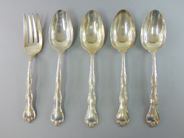 Gorham Sterling Silver Rondo Monogram Flatware 80pcs - 4