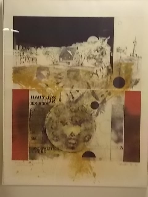 VINTAGE THOMAS LEWIS SIGNED & NUMBERED AP LITHO: FOR SALE IS THIS HIGHLY COLLECTIBLE LITHO PRINT DONE BY BALTIMORE ARTIST THOMAS LEWIS, ENTITLED "APOCALYPSE". PRINT MEASURES 46 1/4" BY 36 1/2 " WITH THE FRAME. CONDITION IS GREAT FOR ITS AGE. IF YOU