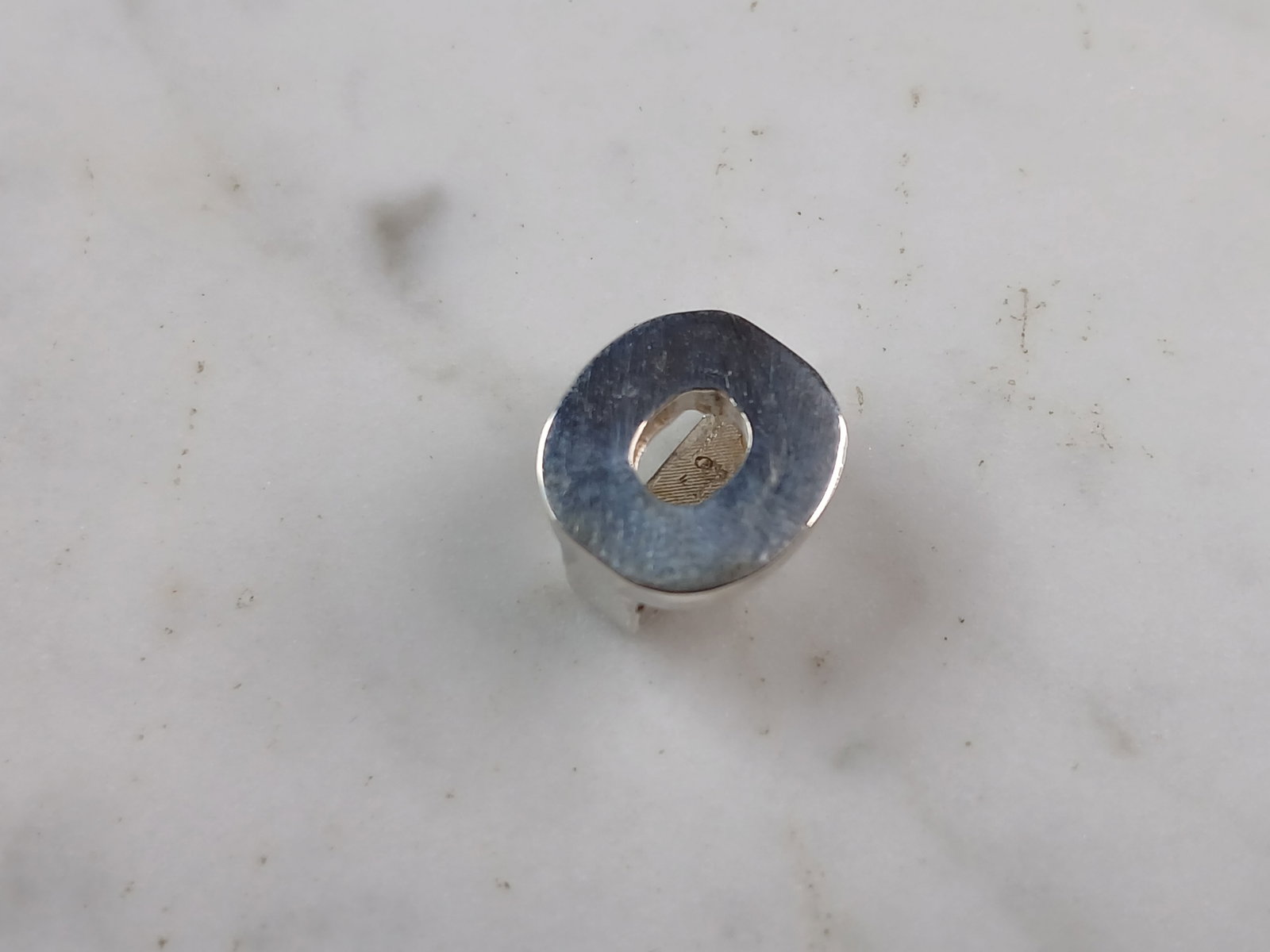 Womens Sterling Silver Initial Block Letter " O " Pendant (1 of 3)