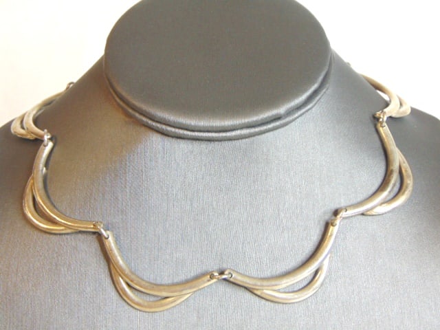 Womens Vintage Estate Sterling Silver Necklace (1 of 2)