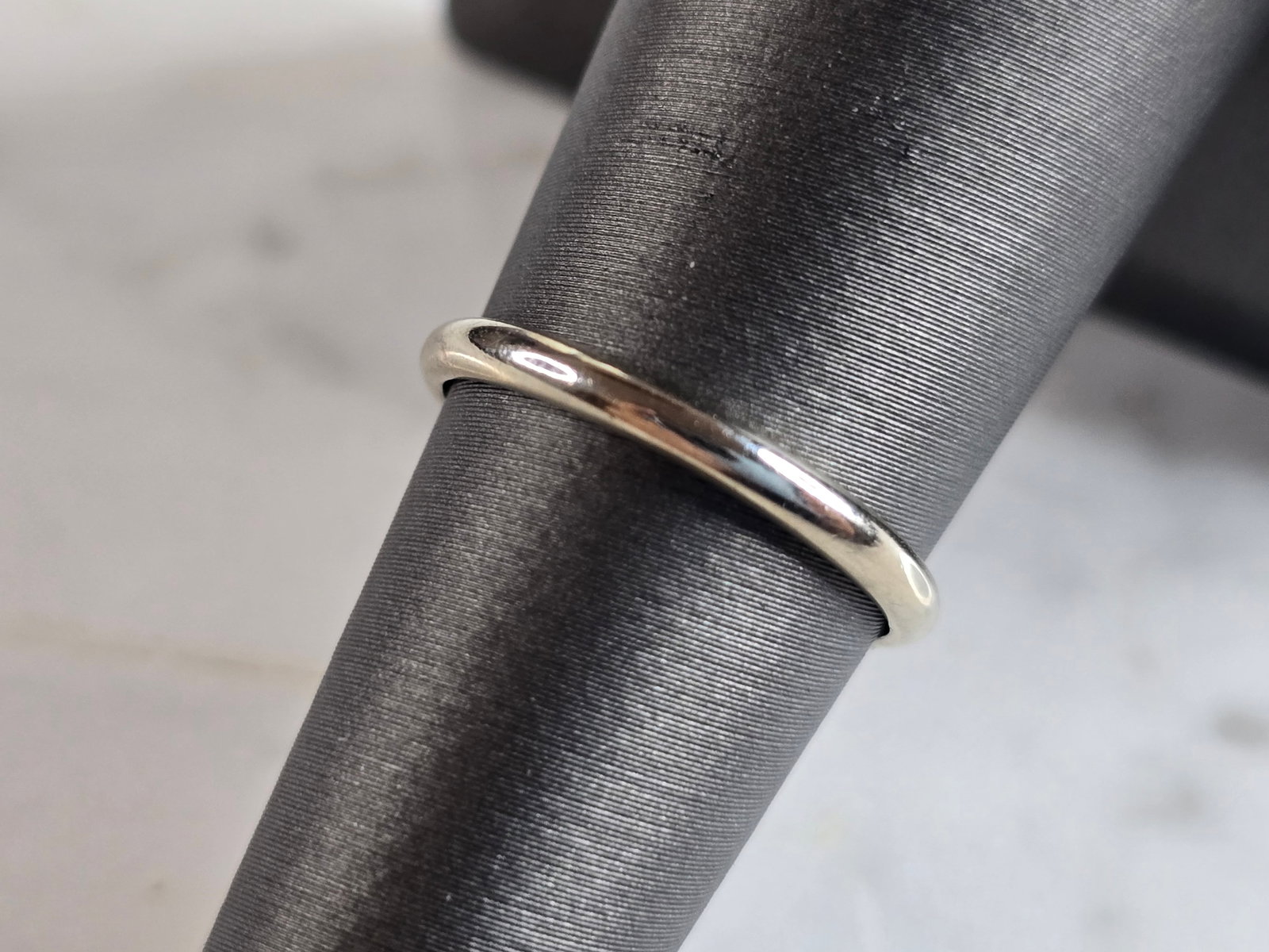 Womens Vintage 14k White Gold Frederick Goldman Wedding Ring Band (1 of 4)