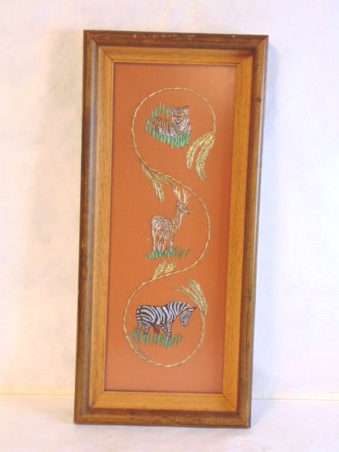 VINTAGE JUDAICA HADBAKAH ORIGINAL BIBLICAL ART HURWITZ: FOR SALE IS A FABULOUS VINTAGE JUDAICA HADBAKAH RELIGIOUS BIBLICAL ART BY SELMA HURWITZ (AMERICAN, 20TH CENTURY). ON THE BACK OF THE ARTWORK IS A TYPED QUOTE FROM JOB 39:4, "THEY GROW UP IN THE OPEN F