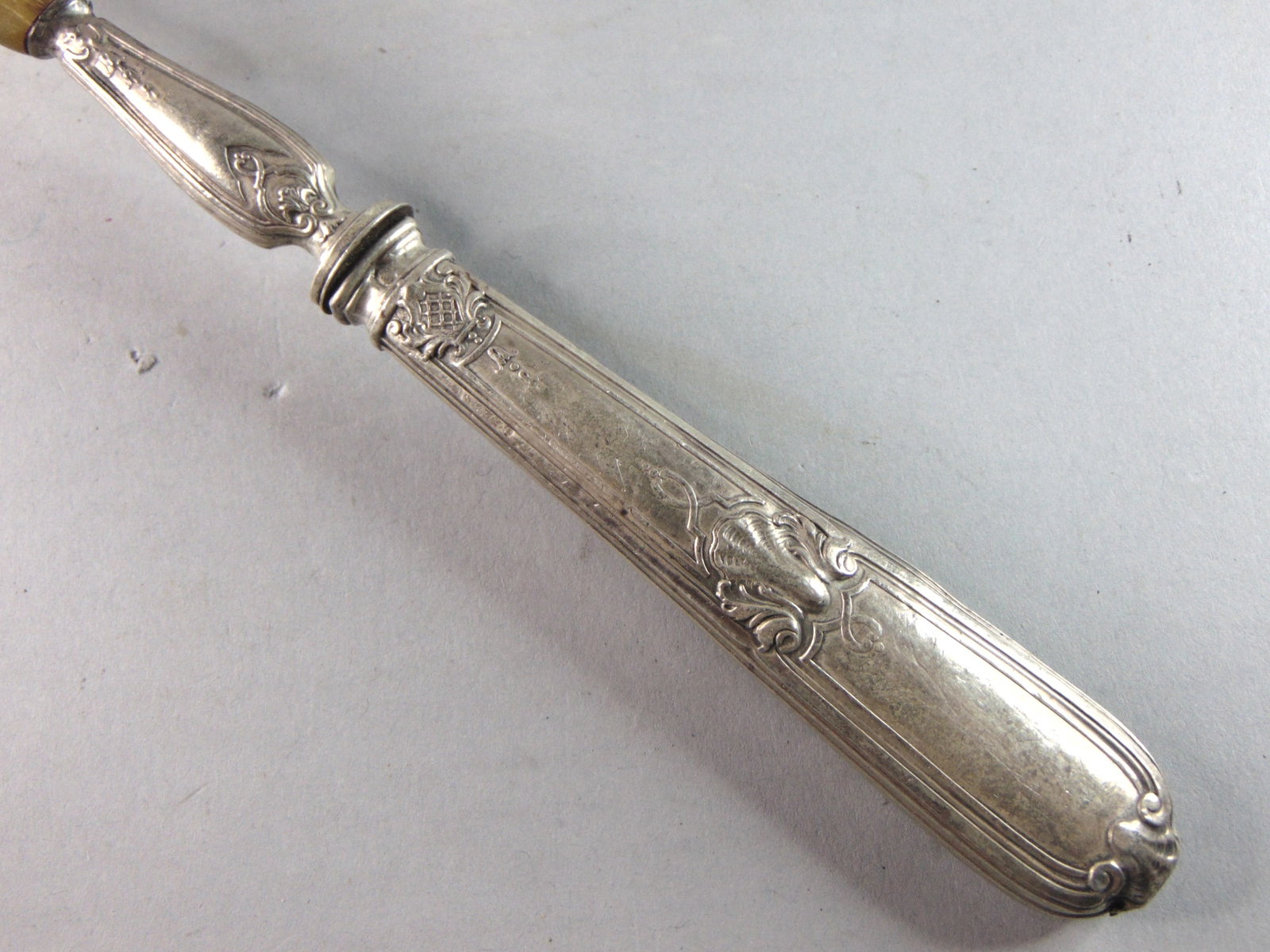 Antique Large Serving Spoon & Fork Set - 4