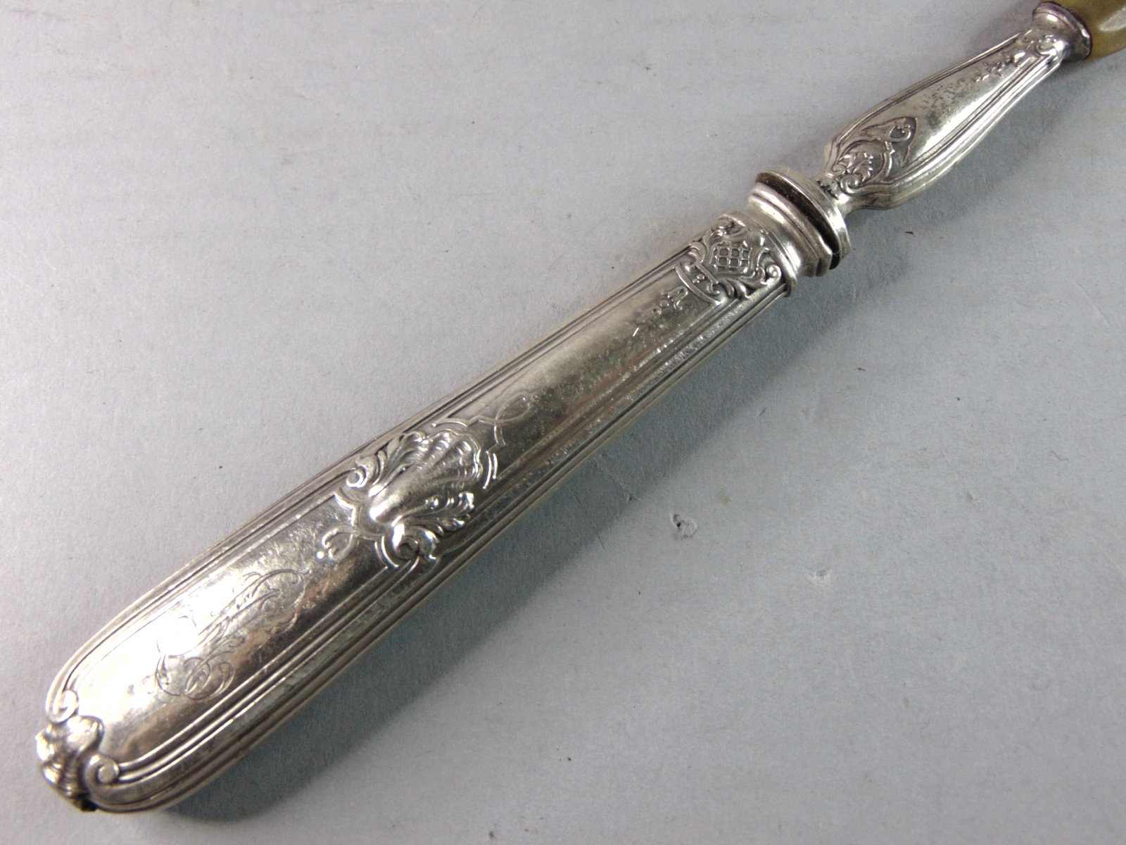 Antique Large Serving Spoon & Fork Set - 6