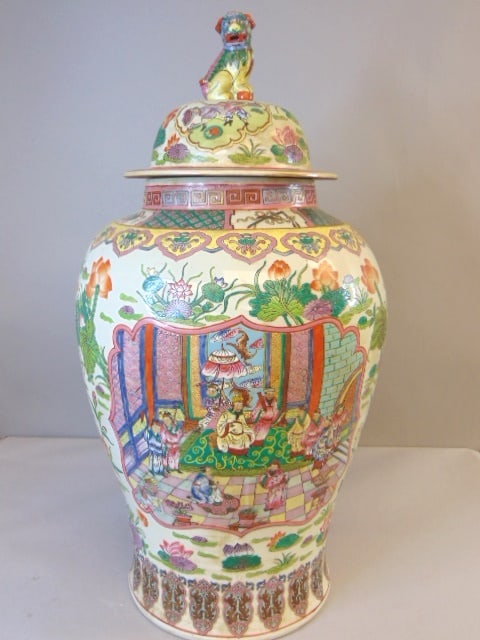 Antique Handmade Chinese Temple Jar With Foo Dogs (1 of 12)