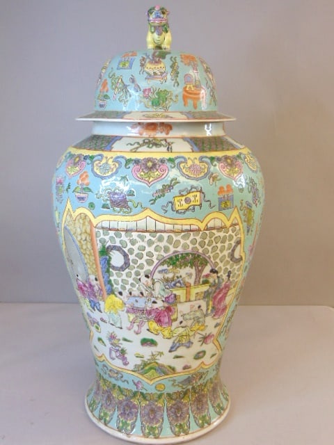 Antique Handmade Chinese Temple Jar With Foo Dogs (1 of 12)