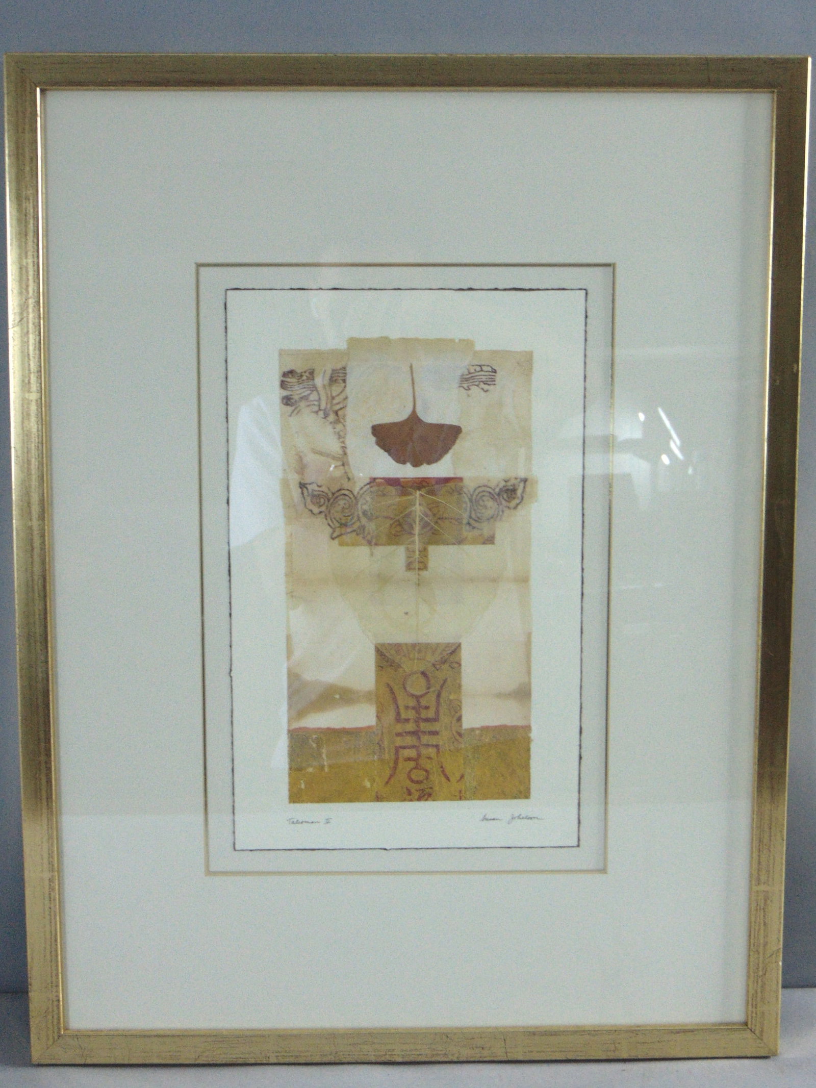 Vintage Estate Artist Signed Framed Talisman II Engraving Jokelson Art Print (1 of 6)