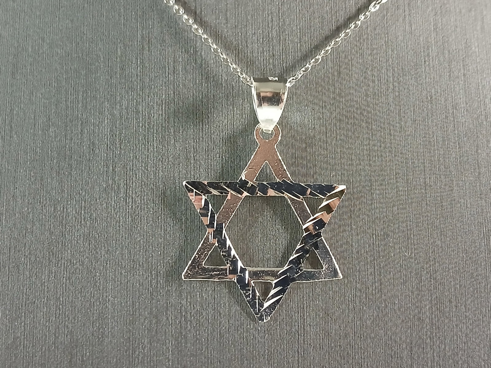 Sterling Silver Jewish Judaica Star of David Pendant Necklace (1 of 4)