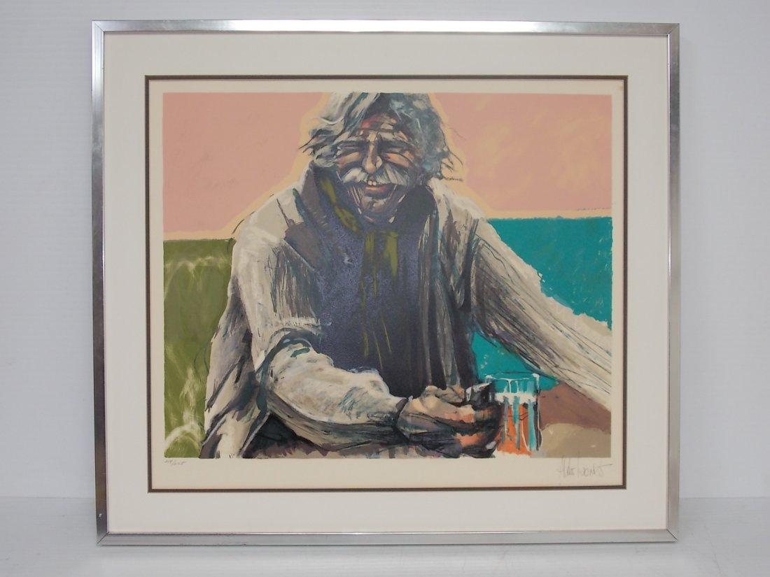 RARE LISTED ARTIST ALDO LUONGO NUMBERED LITHO: A RARE NUMBERED LITHO DONE BY LISTED ARTIST ALDO LUONGO. THE PIECE MEASURES 32" BY 28 3/4". THE VIEWABLE MEASUREMENT IS 25 3/4" BY 22 1/2". PIECE IS NUMBERED 214/275. CONDITION OF THE PIECE IS GREAT.