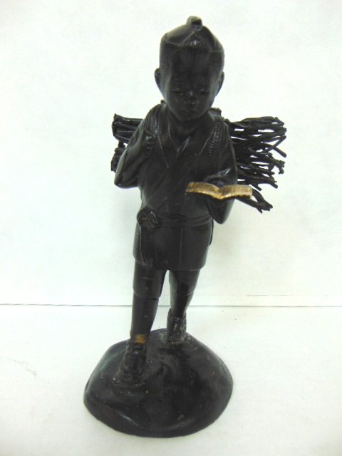 BEAUTIFUL ANTIQUE CAST BRASS CHINESE STATUE (1 of 5)