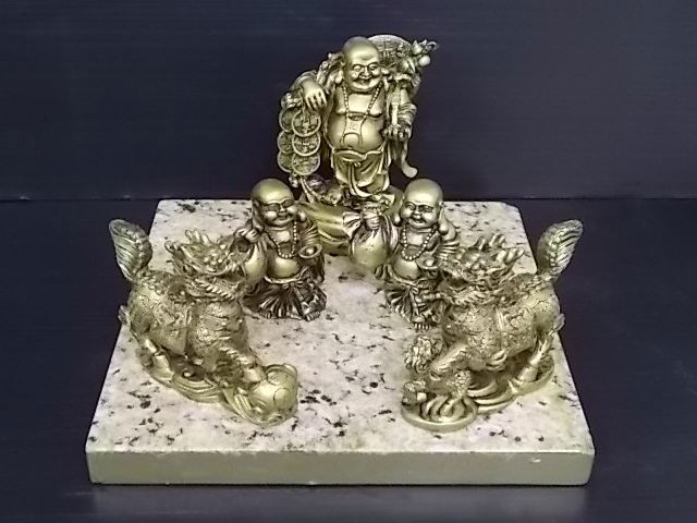 DECORATIVE FENG SHUI BUDDHA & DRAGON FOO DOG STATUE (1 of 4)
